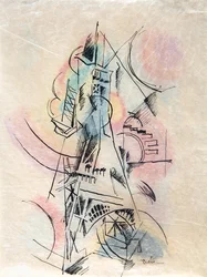 Étude pour La Tour Eiffel, vers 1911