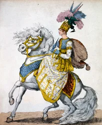 Mme Johnston dans le mélodrame de Timour le Tatar, 1811