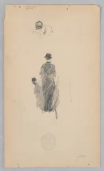 Figures dans une foule