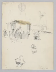Scène de marché