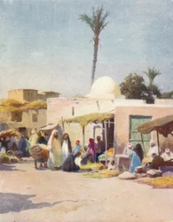 Un coin du marché, vers 1880, 1904