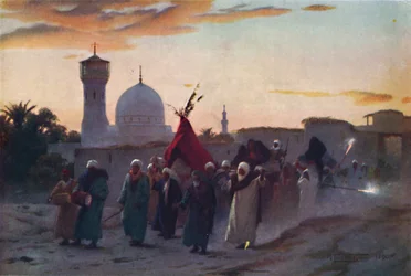 Une procession de mariage à Menzala : Le retour de la mariée, vers 1880, 1904