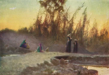 Au puits, c1880, 1904