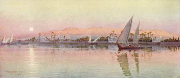 Le Caire depuis le fleuve - Soir, vers 1880