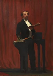 Charles Dickens donnant une lecture publique, 1858