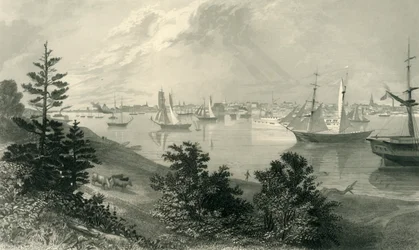 La ville de Détroit, depuis la rive canadienne