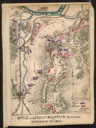 Bataille de Lookout Mountain, Tennessee 24 novembre 1863. LOC gvhs01.vhs00173