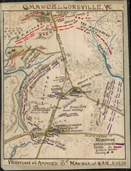 Chancellorsville, Va. Position des armées le 3 mai 1863 de 8 heures à 5 1-2 heures LOC gvhs01.vhs00136