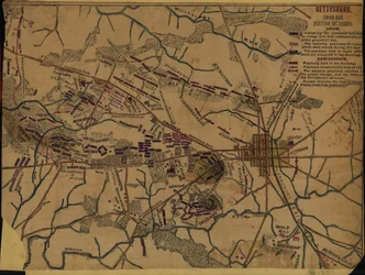 Gettysburg Troisième jour. Position des troupes