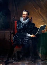 Portrait en pied du poète français François de Malherbe (1555-1628) Peinture de Robert Lefèvre (1755-1830) 19ème siècle Paris, bibliothèque Sainte-Geneviève