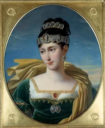 Portrait de Pauline Bonaparte, princesse Borghèse (1780 - 1825), sœur de Napoléon Ier. Peinture de Robert Lefevre (1755-1830)