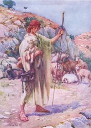 David le berger, de The Bible Picture Book publié par Thomas Nelson, vers 1950