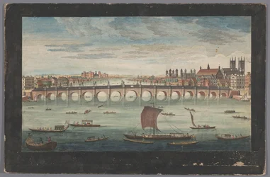 Vue de Westminster Bridge sur la Tamise à Londres, depuis le côté nord