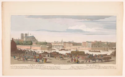 Vue de la ville de Paris depuis le Quai de Miramion