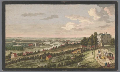 Gezicht op de stad Richmond aan de rivier de Theems