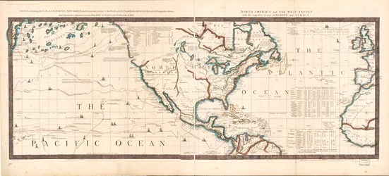 Carte des côtes de la Californie, de la Nouvelle-Albion et des découvertes russes au nord