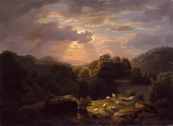 Paysage avec moutons, n.d.