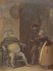 Falstaff avec Mistress Quickly et Bardolph