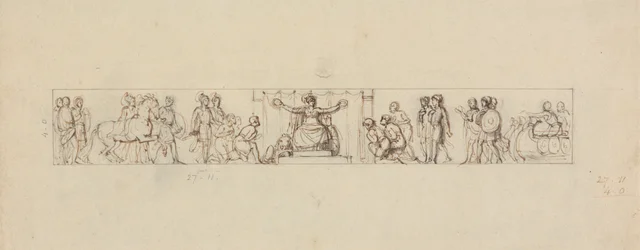 Étude pour un relief avec figures romanesques