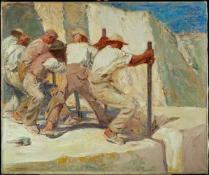 Tailleurs de pierre (huile sur toile)