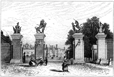Entrée du palais de Hampton Court, 1880