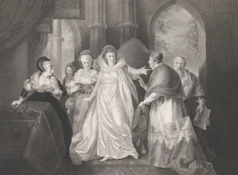 Reine Catherine, Cardinal Wolsey et Cardinal Campeius, publié pour la première fois en 1796, réédité en 1852
