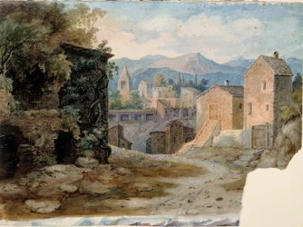 Ville de montagne italienne