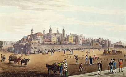 Vue de la Tour de Londres et de la Monnaie, pub. par Colnaghi und Co, 1821