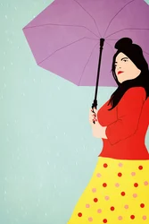 Écarlate sous la pluie