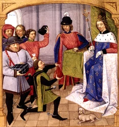Le roi de France Philippe V (1293-1322) recevant l