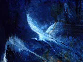 Oiseau bleu éthéré