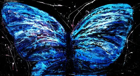 Papillon bleu éclatant