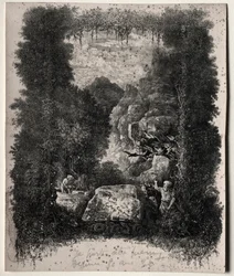 Premier frontispice pour Fables et Contes de Fées par Thierry-Faletans, 1868