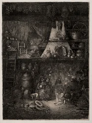 Intérieur paysan en Haute-Garonne, 1858