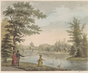 Jardin à Huis ten Bosch, vers 1825
