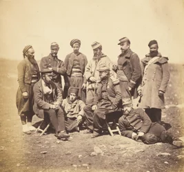 Le général Cissé, officiers et soldats de la division du général Bosquet
