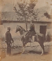 Omar Pacha et son officier de liaison britannique, colonel Lintorn Simmons, 1855