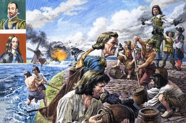 Dutchman who Ruled Britian, tiré de "Dynaties of Destiny" (gouache sur papier)