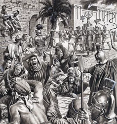 Le fermier combattant, extrait de "Masters of Rome" (gouache sur papier)