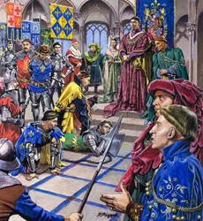 Les hommes qui ont régné sur la Bourgogne, extrait de "Dynasties of Destiny" (gouache sur papier)