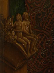 (détail) de Saint Luc dessinant le portrait de la Vierge