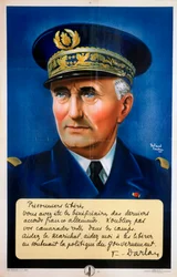 Amiral Darlan, affiche de propagande de Vichy, vers 1940-1942