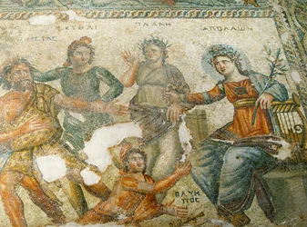Apollon et Marsyas, maison d