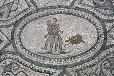 Hercule et Antée, du sol de 