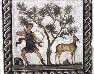 Scène de chasse avec une gazelle