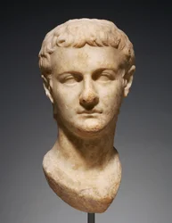 Tête-portrait de Caligula, vers 40 apr. J.-C.