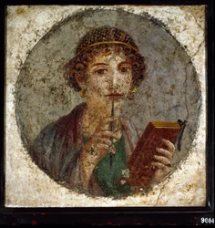 Portrait supposé de Sapho (ou Sappho) poétesse grecque