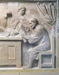 Relief du mausolée représentant un collecteur d