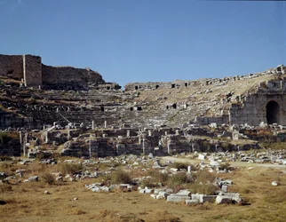 Art romain, période hellénistique : le théâtre de Milet. 2e siècle. Turquie