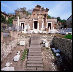 Art romain : vue du Capitole (capitolium), 73 après J.-C., Brescia, Italie